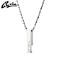 GUUKA Tide brand cuboid necklace for men and women with hip hop couple creative design bottle opener pendant necklace tide