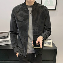 Leather jacket men plus plush camouflage coat 2020 new handsome fashion leather jacket autumn winter warm mens clothing