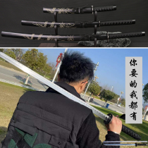 Longquan Zhen Villa with Sword Don Cross Knife Embroidered Spring Knife Integrated Knife Sword Manganese Steel Cold Weapon of Tang sword Anti-body martial arts unopened
