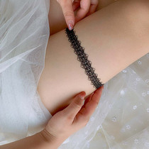  Simple line hollow thin belt sexy thigh ring High-end non-slip bridal garter collar beautiful leg ring decoration