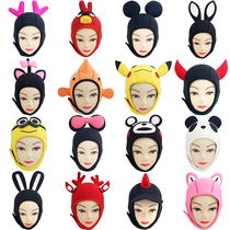 Panda Little Devil Men and Women Children Cartoon Diving Cap Winter Swimming Snorkeling Sunscreen Sunscreen Underwater Warm Headset 3mm Hair Band