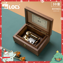 LotssLehmans 30-tone wooden custom music box high-end music box wedding commemorative birthday Christmas gift