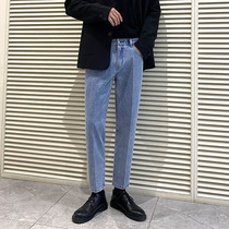 Summer Jeans Men Loose Straight Barrel Light Blue 90% Pants Korean Version Trend 100 hitch for men casual pants