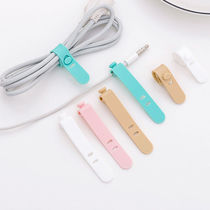 Silicone wire data wire winder containing wire winder strap adjustable headphone wire wrapping machine charging wire instrumental tie buckle