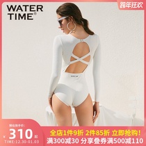 WaterTime swimsuit women sexy white sunscreen long sleeve 2021 new hot spring swimsuit swimwear