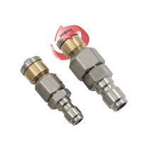 Rotating Water Rat Head High-pressure Cleaner Nozzle Sewer Property Water Piping Dredge Rinse 3 points 2 points 1 minute