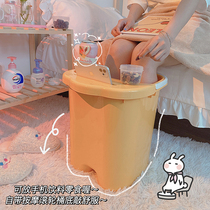 Health care girl foot bucket dormitory over calf knee deep bucket household plastic thick massage thermal insulation foot tub