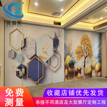 Hotel event partition wallboard Hotel box mobile screen folding door Banquet exhibition Restaurant soundproof wall high partition