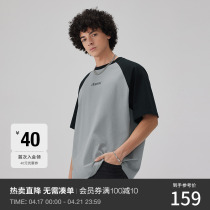 Chinism 2023SS CH coloured shoulder jacket shoulder T-shirt men American-style tide summer simple loose half sleeve