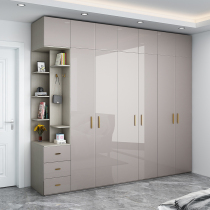 Wardrobe modern simple very simple light luxury high-gloss household bedroom small apartment combination assembly four or five or six large wardrobe