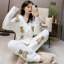 Sunny day for meeting snow suitable for Miss S F Elizaba plus velvet padded autumn winter pajamas set
