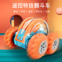 Rolling stunt car dump car remote control car off-road remote control car mold charging electric racing childrens toy car boy