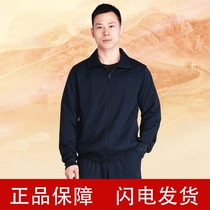 Long sleeve physical fitness clothing spring and autumn physical training clothing set mens trousers jacket zipper running quick-drying breathable new women