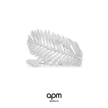 APM Monaco Palm Leaf Opening Silver Bracelet New Personality Design Jewelry Fashion Temperament Luxury