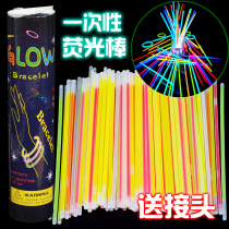 Concert glow stick Disposable 100 colorful glow stick luminous bracelet Childrens toy glow stick wholesale