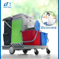Italy CT Shida multi-function mop cleaning trolley with storage box Hotel hospital shopping mall cleaning car