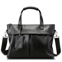 Sophie mens Hand bag soft leather Business Mens bag horizontal shoulder cross casual bag bag official leather bag large capacity