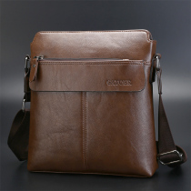 New mens bag single shoulder bag slanted satchel soft leather backpack mens business casual hanging bag mens bags Youth Korean version of the wave