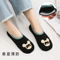 Spring and summer thin adult floor socks adult men and women early education shoes and socks indoor thick bottom cool non-slip fitness socks autumn