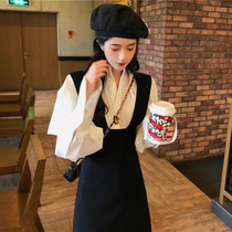 2021 new autumn small man fried street strap temperament goddess fan clothes two-piece set female