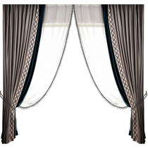 Grammy American modern simple new Chinese light luxury thick shading flannel Bedroom living room custom curtains