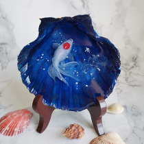 Special offer * non-fish hand-painted 3D resin painting shell stereo goldfish * creative birthday gift gift gift box