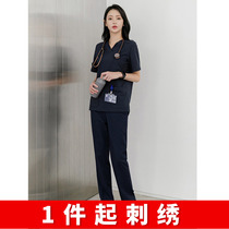 Duozhi surgical gown Male hand washing suit Female short-sleeved doctor suit Oral clinic nurse suit Overalls Elastic brush hand suit