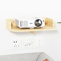 Solid Wood projector bracket non-perforated tray shelf projection rack storage box fixed hanger suspension box bedside wall bracket wall bracket wall mounting panel hanger display base
