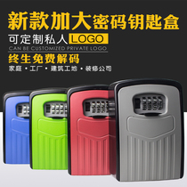 Code lock key box wall-mounted car spare door emergency security door cat eye furnishing creative key box