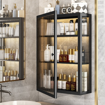 Punch-free bathroom storage cabinet bathroom rack wall-mounted toilet hanging cabinet wall-mounted cosmetics washstand