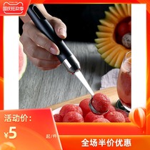 Stainless Steel Large Ball Digging Fruit Ball Round Spoon Ice Cream Spoon 304 Stainless Steel Peeling Knife Fruit artifact