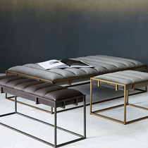 Modern shoe stool Long chair Nordic leisure bed tail Home shopping mall sofa Multi-person simple clothing fitting room