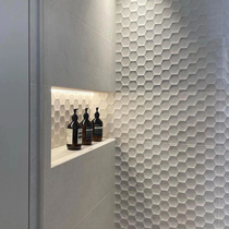 Bathroom tiles non-slip floor tiles plain honeycomb hexagonal micro cement tiles cream retro bathroom kitchen wall tiles