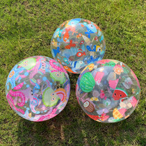 Baby inflatable beach ball children early education swimming water polo plastic water toy color small fish starfish sea ball