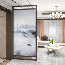 Custom Chinese solid wood screen partition wall living room entrance porch simple modern office block home wealth