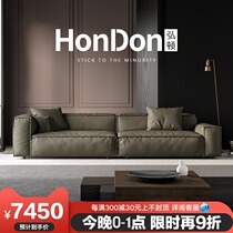 Brand 2021 new leather sofa light luxury First layer cowhide straight four living room atmospheric leather sofa