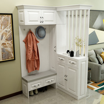 Simple modern hall cabinet corner shoe cabinet multifunctional porch cabinet cabinet European living room partition cabinet L-shaped