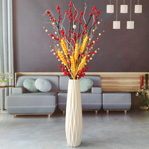Living room decoration flower emulation red fruits Caiguo Qifruit dried flowers and flowers Wedding Flower Arrangements Barley Open Creative Furnishing Flowers