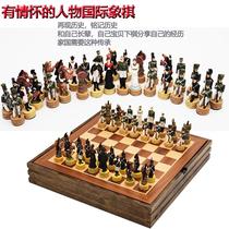 Chess three-dimensional characters send father-in-law children send friends home business ornaments competition solid wood chess