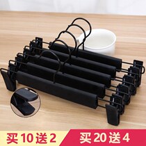 10 pant rack pants clip wholesale home clothing store adult telescopic non-slip plastic pants clip no trace clothes rack
