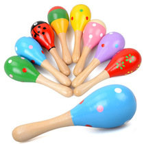 Newborn baby wooden sledgehammer early to teach music percussion instrument sandball children gripping chasing after training toys
