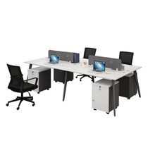Seat staff 46 six-person card modern table simple artificial table and chair desk computer four-double combination furniture