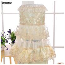 Fabric Pastoral Lace Fashion Mask Cover Dust Cover European Water Drinking Room Two Pieces