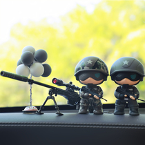 Creative Servicemen Tank Car On-board Middle Control Bench Decoration Special Soldiers Occasional Paparazzi for mens gifts