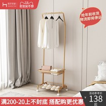 Nordic hanger floor-to-ceiling bedroom simple household shelf light luxury corner ins coat rack mobile hanger