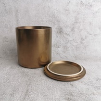Foreign trade micro flaw storage ceramic storage jar gold simple sealed jar home decoration box tea can can