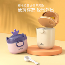 Baby milk powder box portable out sealed moisture-proof sub-box storage supplementary rice powder box baby rice noodle jar