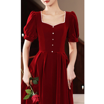 Toast to the bridal wine red color normally able to wear the fugitive princess Little Subwoman High level Engagement Dress Summer