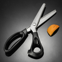 Bar stainless steel serrated scissors orange peel shape lace scissors cocktail orange peel decorative scissors