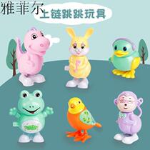 Baby clockwork toys green skin children frog chicken chicken simulation cute jumping tremble sound same iron bird